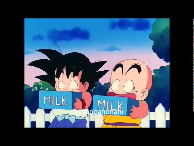 Dragon ball goku y krilin entrenan repartiendo leche - YouTube