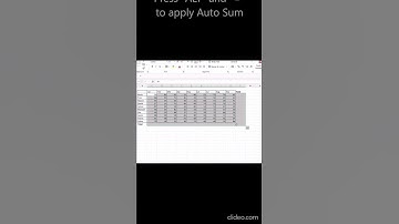 Excel Auto sum trick