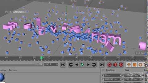 [시포디 다이내믹] 모텍스트와 클로너 떨어지는 모션-시네마 4D(Cinema 4D MoText & Cloner Motion Tutorial)