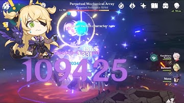 C6 Crowned Fischl 100k OZ damage(No food) | Aqua Simulacra R1