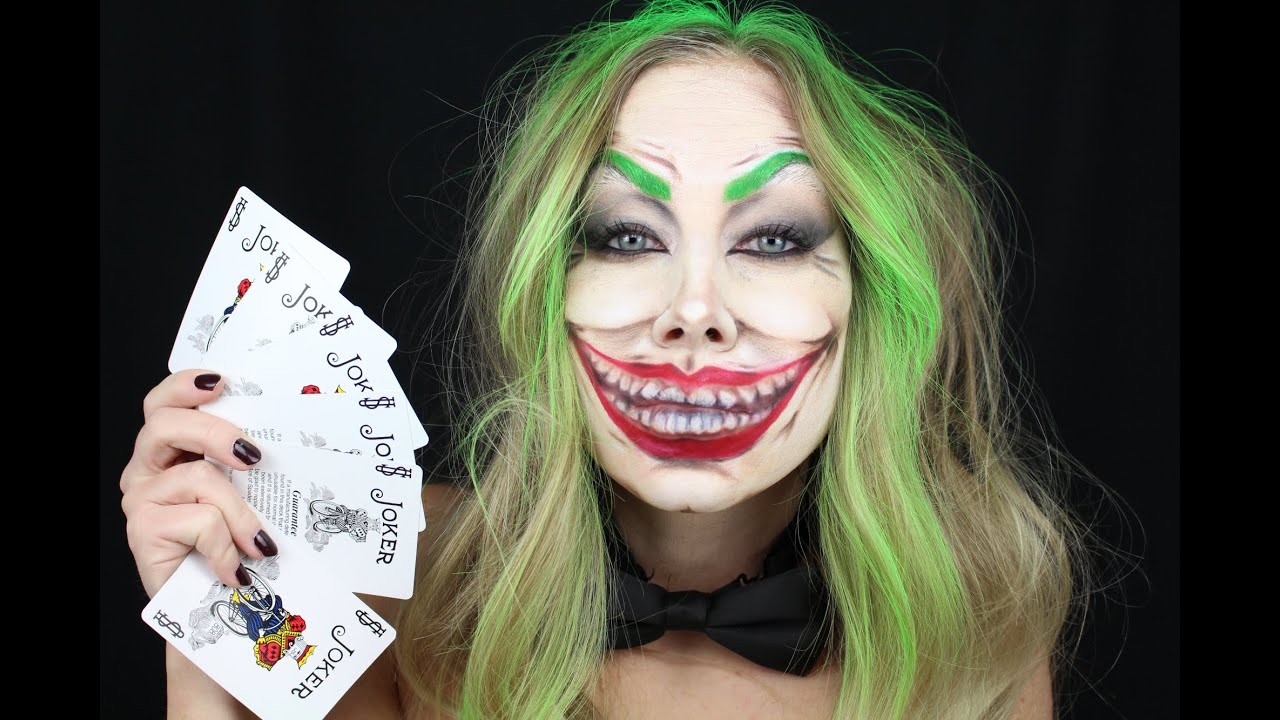 Girl Joker Halloween Makeup Tutorial YouTube