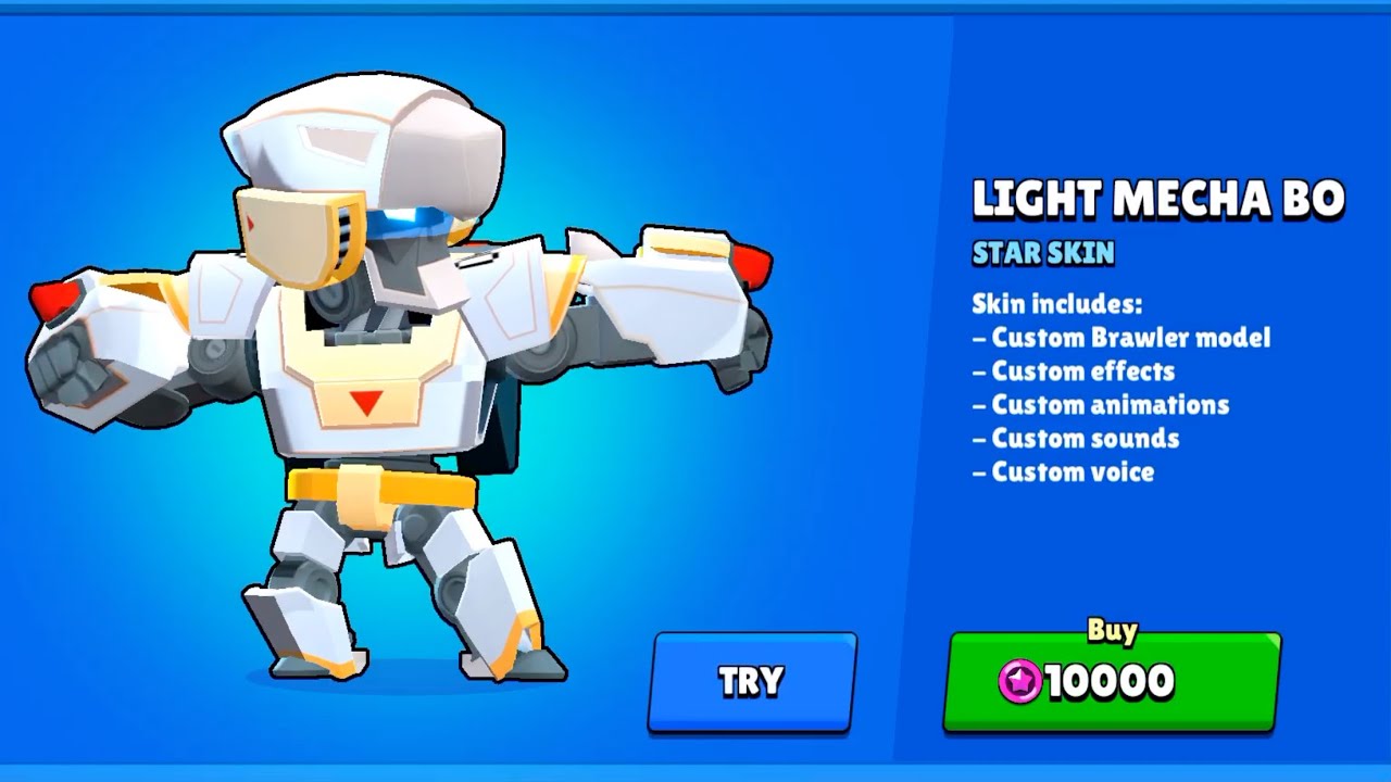 Light Mecha Bo Brawl Stars Youtube - bow skins brawl stars