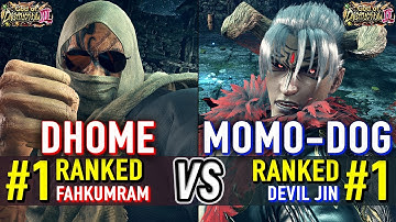 T8 🔥 DHOME50HBK (#1 Ranked Fahkumram) vs MOMO-DOG (#1 Ranked Devil Jin) 🔥 T8 High Level Gameplay