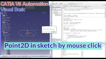 CATIA V5 Automation Visual Basic Point2D in sketch by mouse click