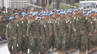 南スーダンＰＫＯ 第１陣が帰国 「不安なかった」現地情勢の安定強調