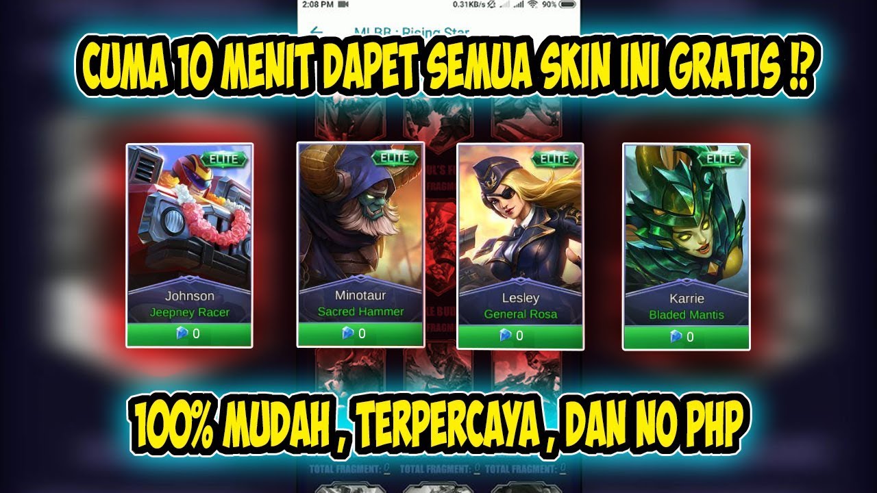 CUMAN 10 MENIT DAPET SEMUA SKIN INI GRATIS ! Mobile