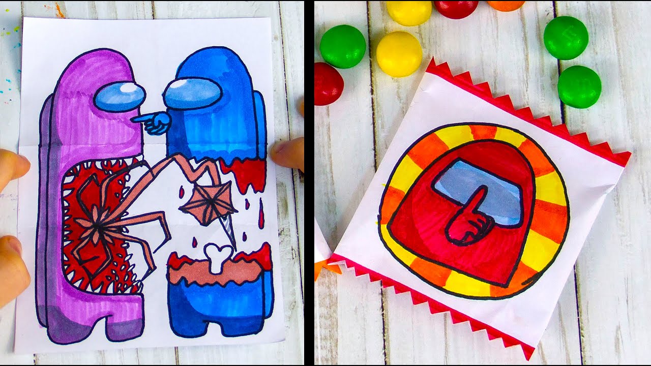5 Amazing Among Us Paper Crafts Cool Ideas for Crafts YouTube