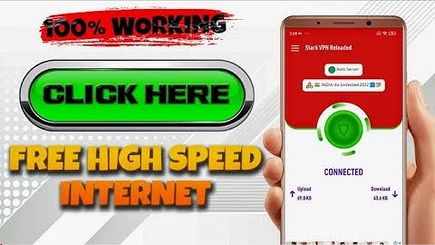 How to get FREE high speed UNLIMITED internet without recharge | Stark vpn reloaded