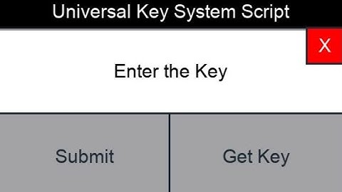 Universal Key System Script/Roblox Script/Official Showcase