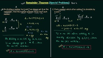 Remainder Theorem (Special Problems) | Part 2