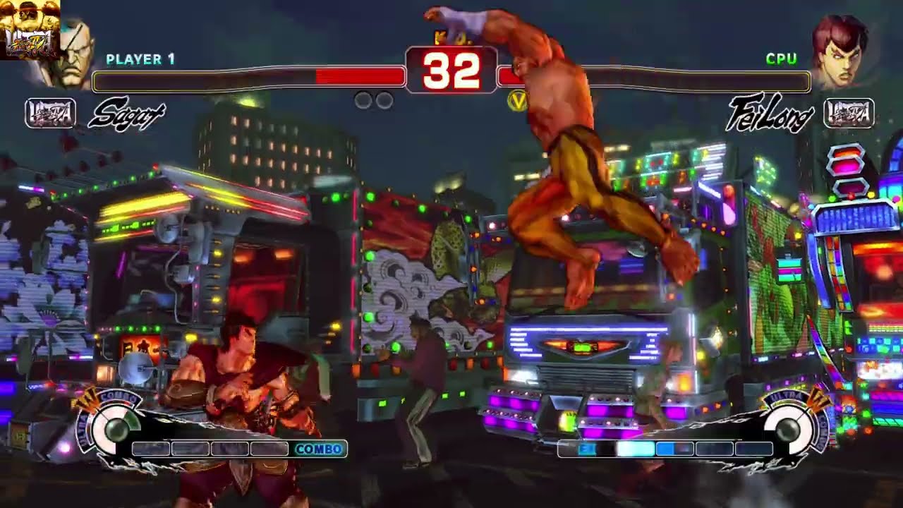 SAGAT VS FEI LONG サガット対フェイロンのバトル ULTRA STREET