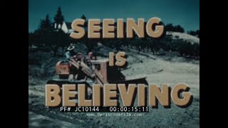“SEEING IS BELIEVING” 1940s ALLISCHALMERS HD5 CRAWLER TRACTOR SALES FILM  BULLDOZER JC10144