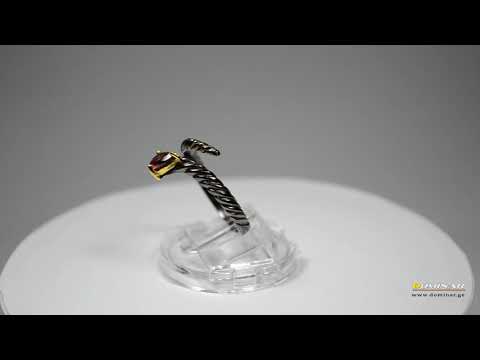 ნატურალური როდოლითი ჩასმული ბეჭედში