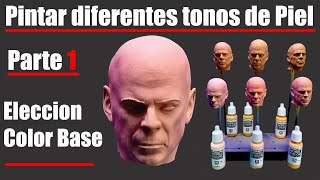 Como pintar pieles realistas en impresiones 3D//Parte 1//Color base y sombreado básico//Aerografia