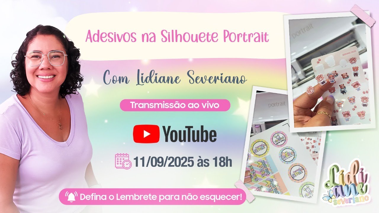 #90 Descomplicando a Encadernação | Adesivos na Silhouette Portrait | com Lidiane Severiano