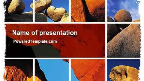 Yellow Rocks PowerPoint Template by PoweredTemplate.com