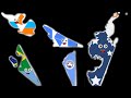 The 4 unofficial Antarctica claims and 1 govenrate