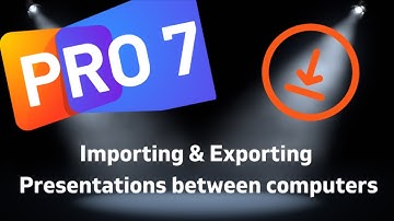 Propresenter 7 Importing and Exporting presentations
