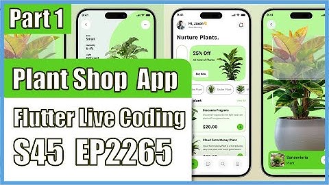 [Flutter] Flutter Live Coding EP2265 (Plant Shop App UI Part 1)