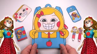 [ Paper Diy ] Schoold Bag : Poppy Playtime Miss Delight Blind Bag ASMR