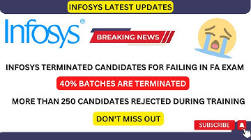 INFOSYS REJECTION UPDATE | TRAINING | DIRECT TERMINATION | FA EXAM | 2022 |
