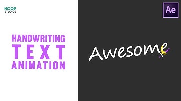 Handwriting Text Animation in After Effects | After Effects Tutorial | No Plugins