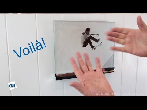 R100 Chrome Sign Clamp for glass and acrylic displays