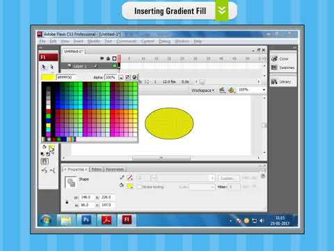 Click & Login Class 7- Inserting Gradient Fill-Chapter 3