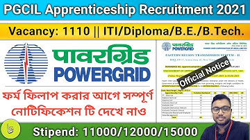 Powergrid Apprenticeship Vacancy 2021 | PGCIL Apprentice Recruitment 2021 |
