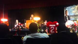 Darius speaking at his brother s funeral