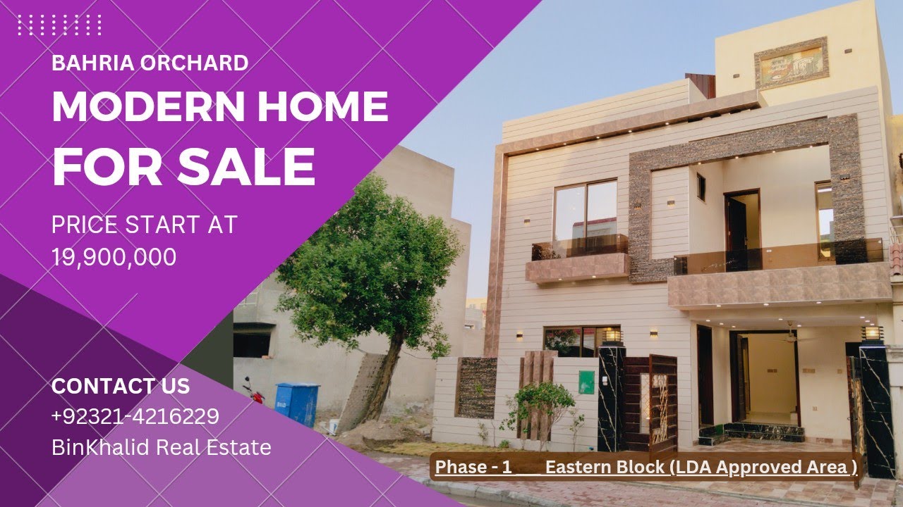 5.34 Marla house for sale At peaceful community of Bahria Orchard