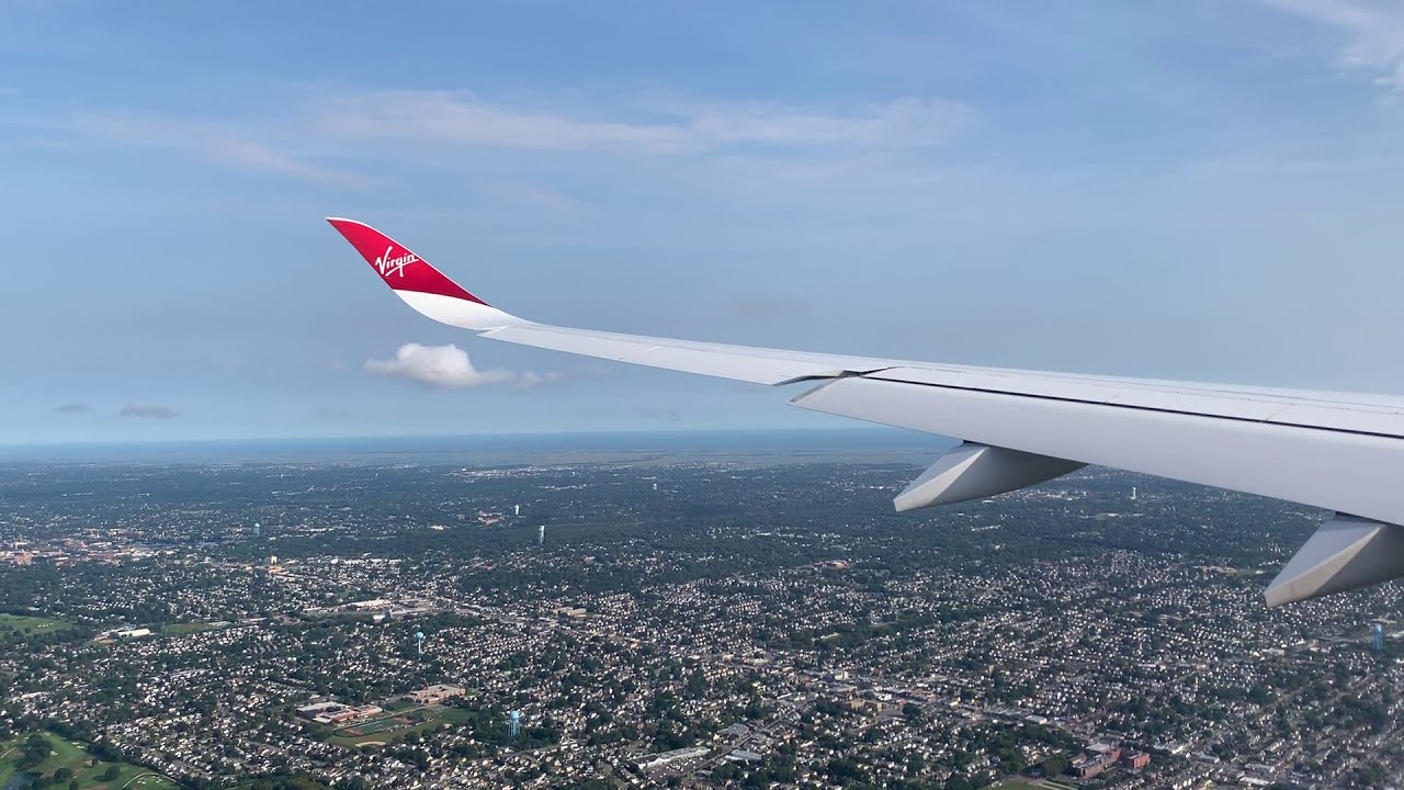 Virgin Atlantic A350-1000 inaugural Flight Landing New York JFK 2019