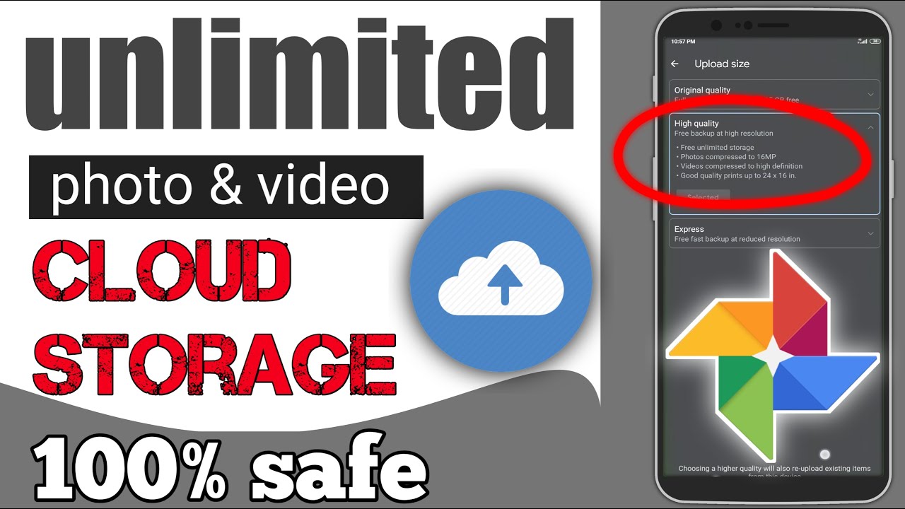 'UNLIMITED' Cloud Storage For Photos & Videos Google Photo Cloud