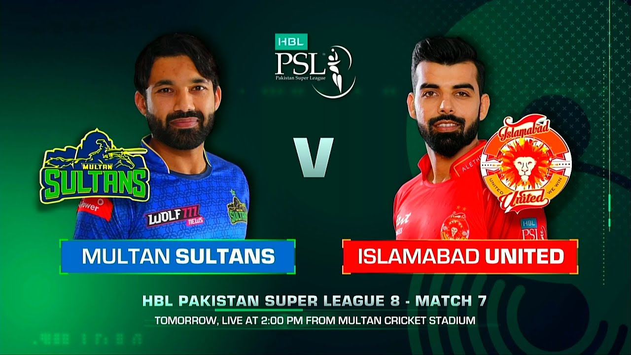 Multan Sultans vs Islamabad United, 7th Match - Live Cricket Score - MS VS IU 2023