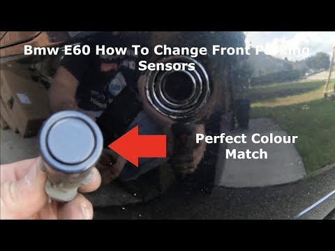 Bmw E60 E61 How To Change Front Parking Sensors & Colour Coded To Match
