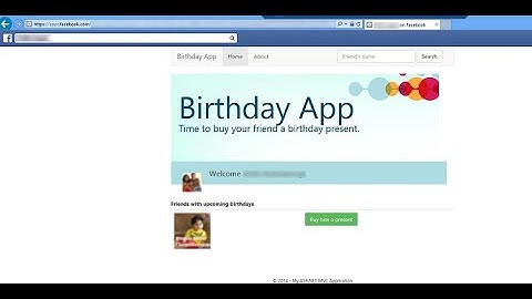 ASP.Net MVC Facebook Birthday App Tutorial