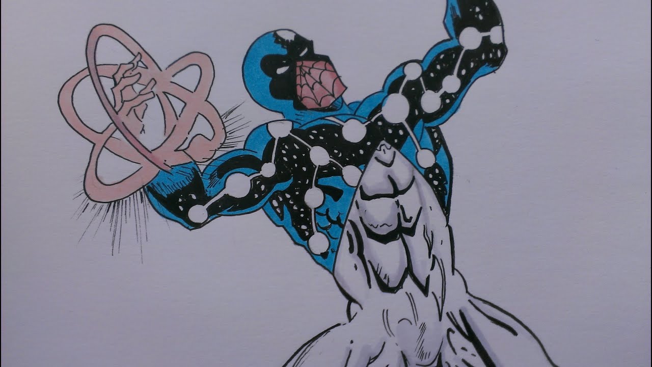 Drawing Cosmic Spiderman, Marvel comics - YouTube