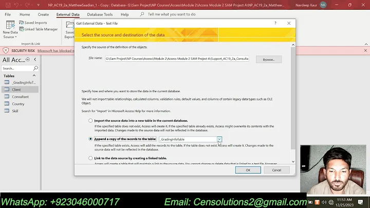 Access Module 2 SAM Project A Global Human Resources Consultants | Access Module 2 SAM Project 1a