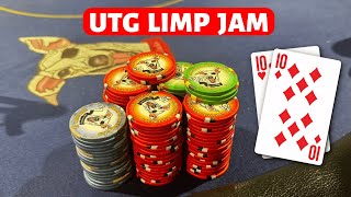 Facing An Under the Gun Limp Jam !!! -  Kyle Fischl Poker Vlog Ep 181