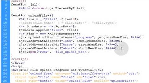File Upload Progress Bar Meter Tutorial HTML5 Ajax PHP