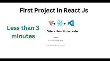 Create your first react project less than 3 minutes. How to create react project using vite.