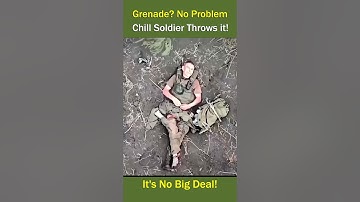 Soldier Casually Throws Away Drone Dropped Grenade