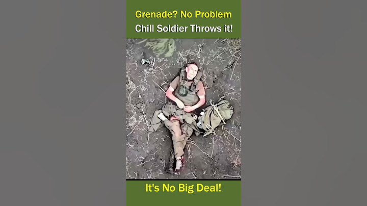 Soldier Casually Throws Away Drone Dropped Grenade