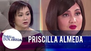 Celebrity Priscilla Almeda acts out a scene of Daniela Mondragon from Kadenang Ginto | TWBA Net Worth