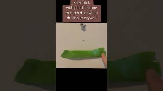 Easy hack-how to use painters tape to catch work dust😇#diy #homedecor #tape #hack #drywall  #drill
