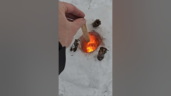 Experimenting with building a rocket stove out of snow 🔥