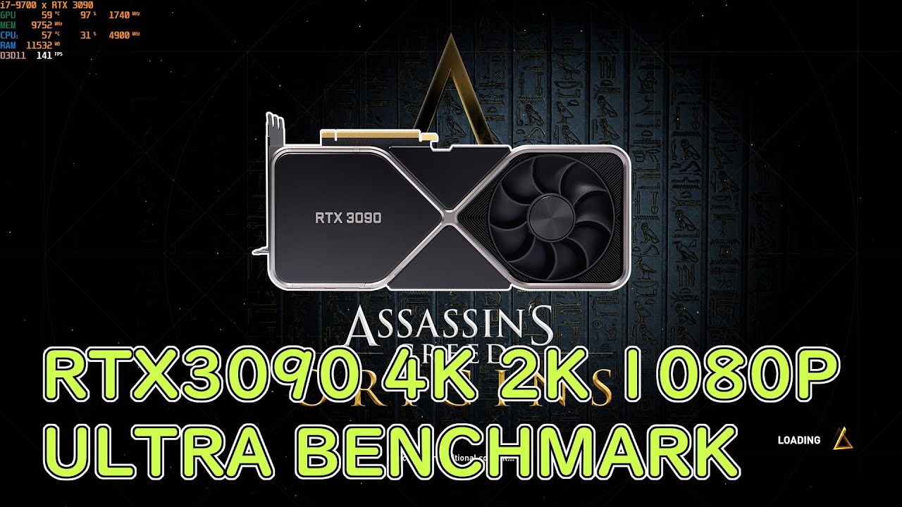 Assassin's Creed Origins / RTX 3090 4K / benchmark 4K/1440P/1080P