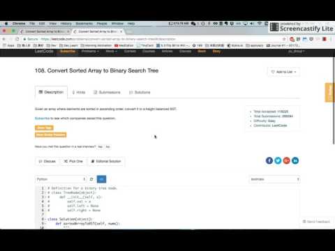 LeetCode 108. Convert Sorted Array to Binary Search Tree [公瑾讲解]