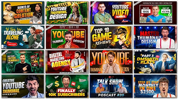 Top 20 Best Free YouTube Thumbnail PSD Templates for 2025 | Trending Thumbnail Templates