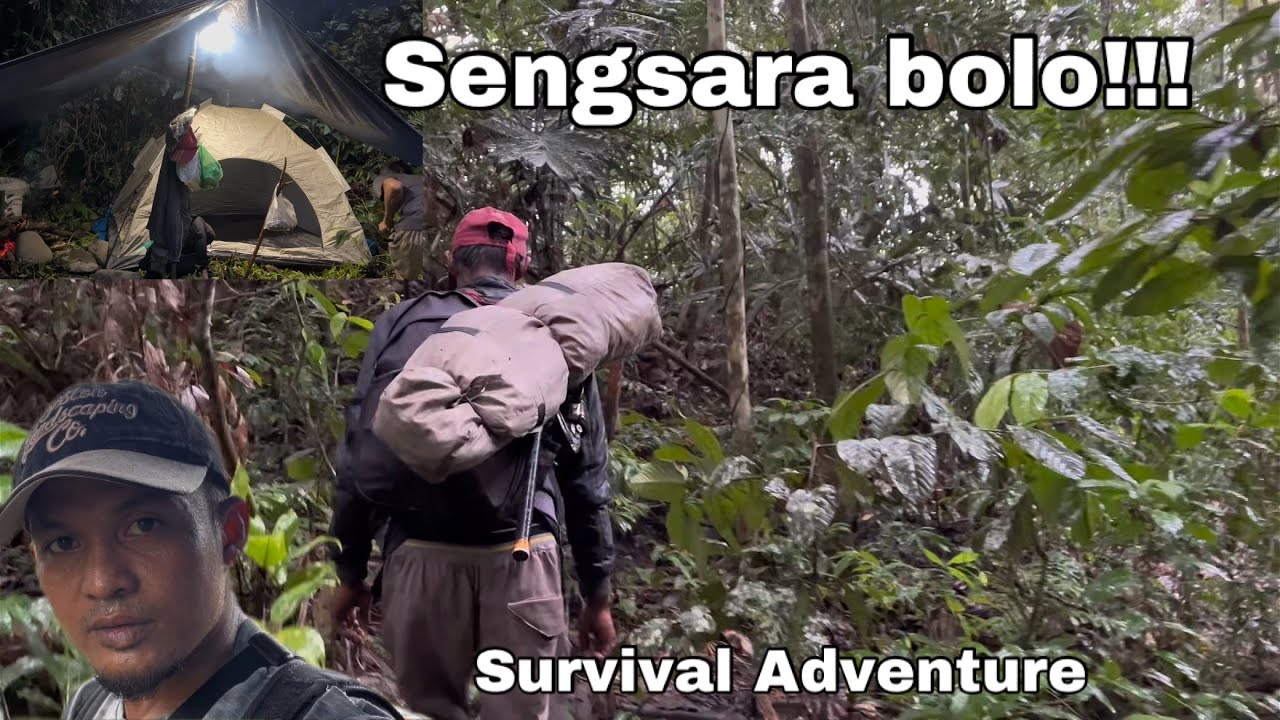 Bermalam di hulu sungai hujan deras siang malam survival Adventure 